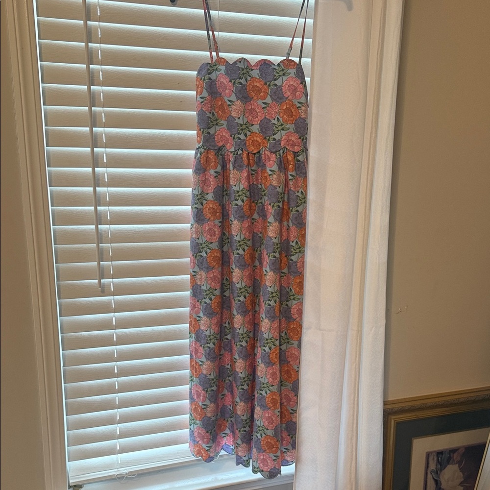 Entro Colorful Floral Midi Dress NWT